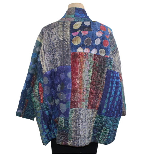 Neeru Kumar Jacket, Patch, Blue/Multi-Color S/M