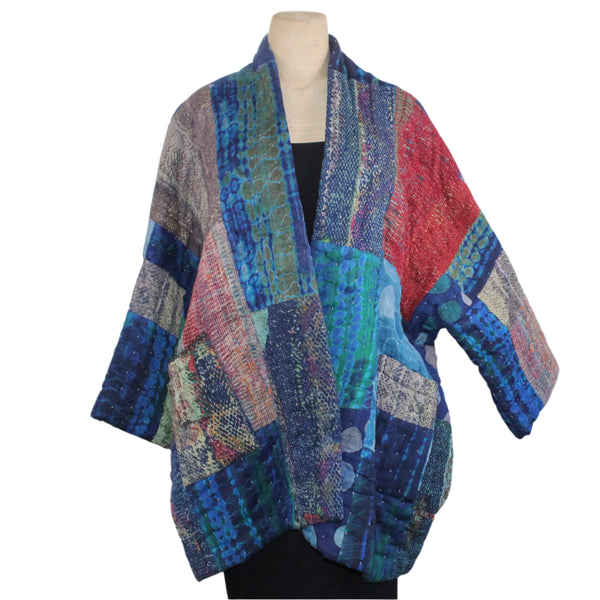 Neeru Kumar Jacket, Patch, Blue/Multi-Color L/XL