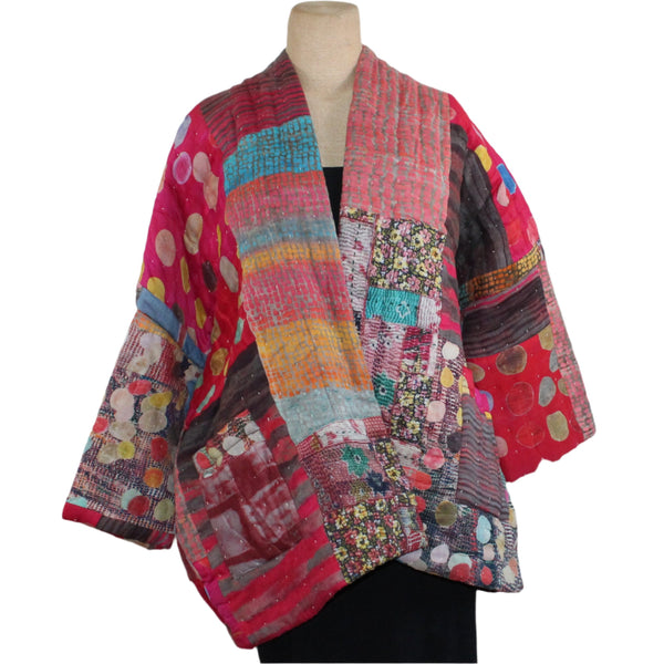 Neeru Kumar Jacket, Patch, Fuchsia/Multi-Color, S/M