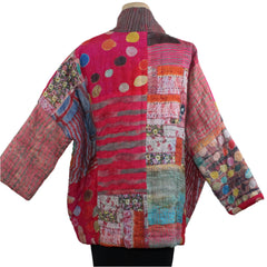 Neeru Kumar Jacket, Patch, Fuchsia/Multi-Color, S/M