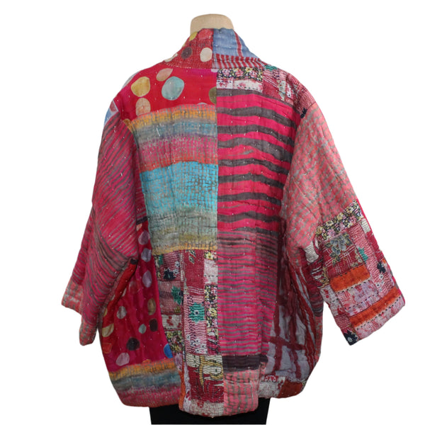 Neeru Kumar Jacket, Patch, Fuchsia/Multi-Color, M/L