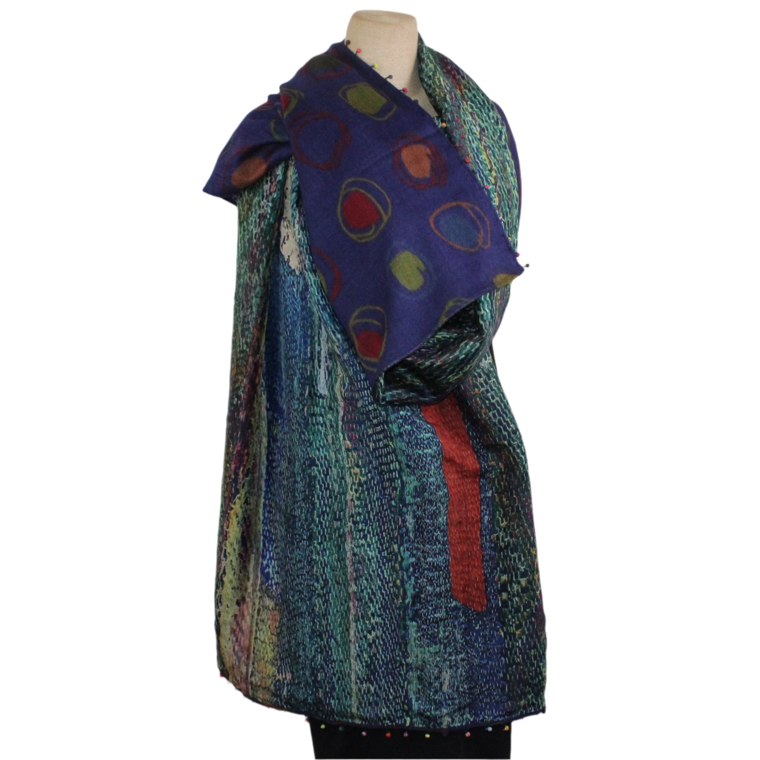 Neeru Kumar Scarf, Purple/Multi-Color