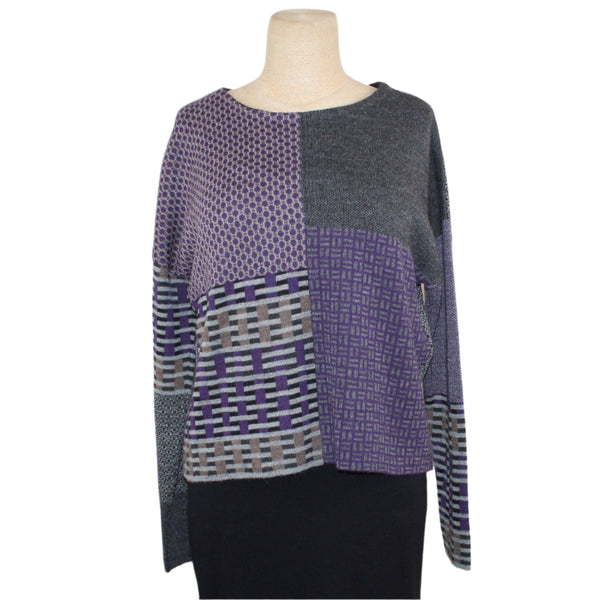 Beyond Threads Pullover, Pique Patch, Amethyst/Grey S & M