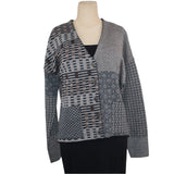 Beyond Threads Cardigan, Pique, Natural/Grey/Brown S & M