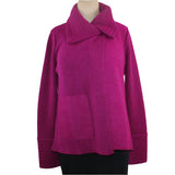 Beyond Threads Cardigan, Asymmetric, Magenta XS, S & M