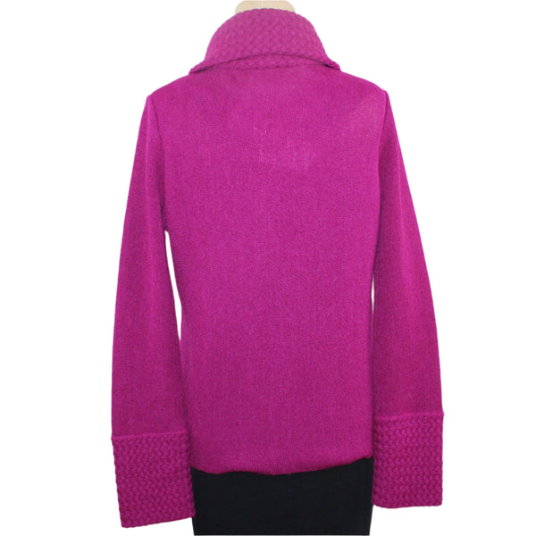 Beyond Threads Cardigan, Asymmetric, Magenta XS & S