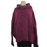 Amano Sweater, Alpaca, Saddle Hand Stitch, Merlot/Black M & L/XL