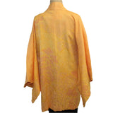 Vintage Silk Kimono, Shibori, Marigold, OS