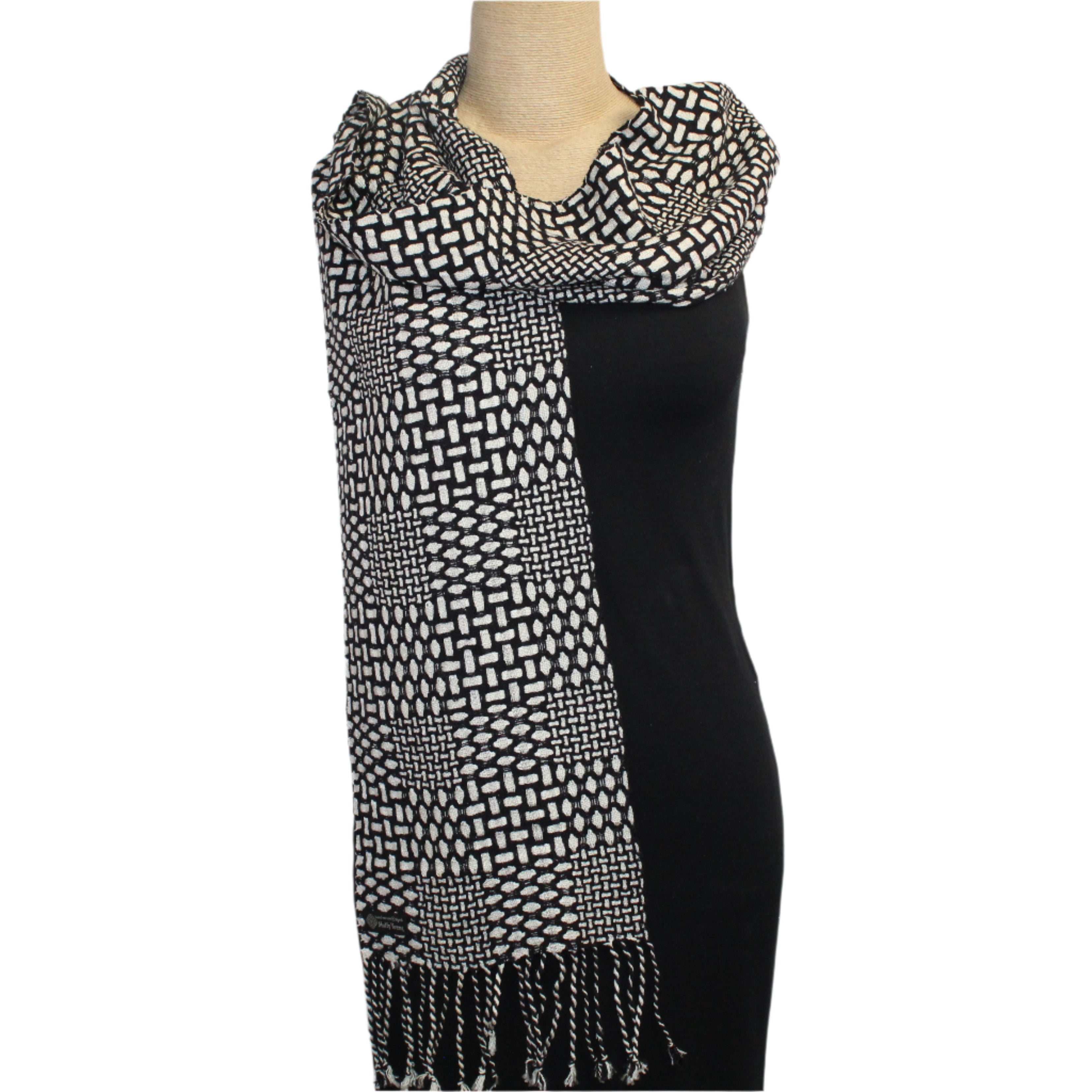 Muffy Young Scarf, Scales, Black & White