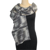 Muffy Young Scarf, Polyvalence, Boxes Black & White