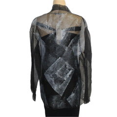 Diane Katz Designs Jacket, Silver/Black Diamonds, S/M