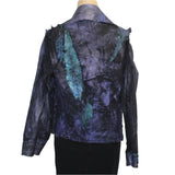 Tatiana Palnitska Jacket, Leather Detailed With Feather Appliques, S
