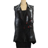 Tatiana Palnitska Vest, Black, Red & White