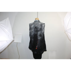 Tatiana Palnitska Vest, Black, Red & White