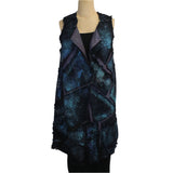 Tatiana Palnitska Vest, Appliques, Blue/Black