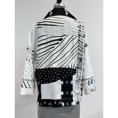 Catherine Bacon Jacket, Mosaic Panel, Black/White, S/M