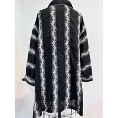 Catherine Bacon Coat, Kyoko, Black/White, OS