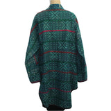 Yaza Coat, Kantha, Uma, Reversible, Green/Multi-Color, OS