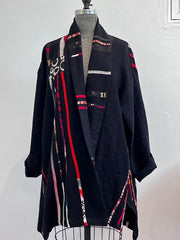 Catherine Bacon Coat, Kyoko, Mosaic, Black/Ivory, M