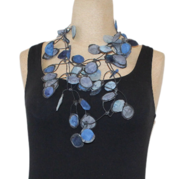 Annemieke Broenink Necklace, Ink, Jeans Blue