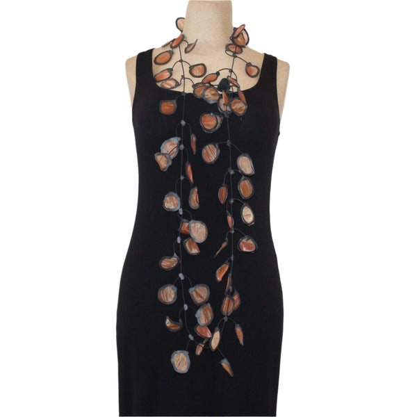 Annemieke Necklace, Transparent, Pumpkin