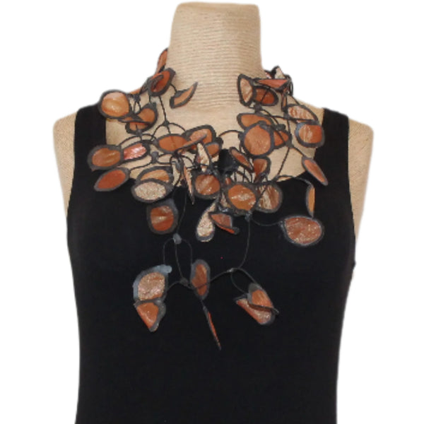 Annemieke Necklace, Transparent, Pumpkin