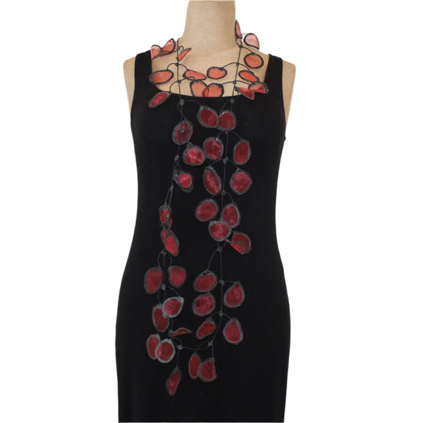 Annemieke Necklace, Transparent, Red