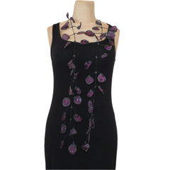 Annemieke Necklace, Transparent Polka Dot, Purple