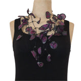Annemieke Necklace, Transparent Polka Dot, Purple