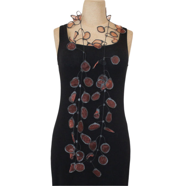 Annemieke Necklace, Transparent, Copper