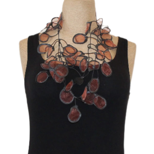 Annemieke Necklace, Transparent, Copper