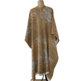 Sharon London Cape, Reversible, Cream/Grey/Gold