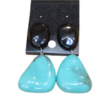 Zsiska Earrings, Organic, Turquoise/Black