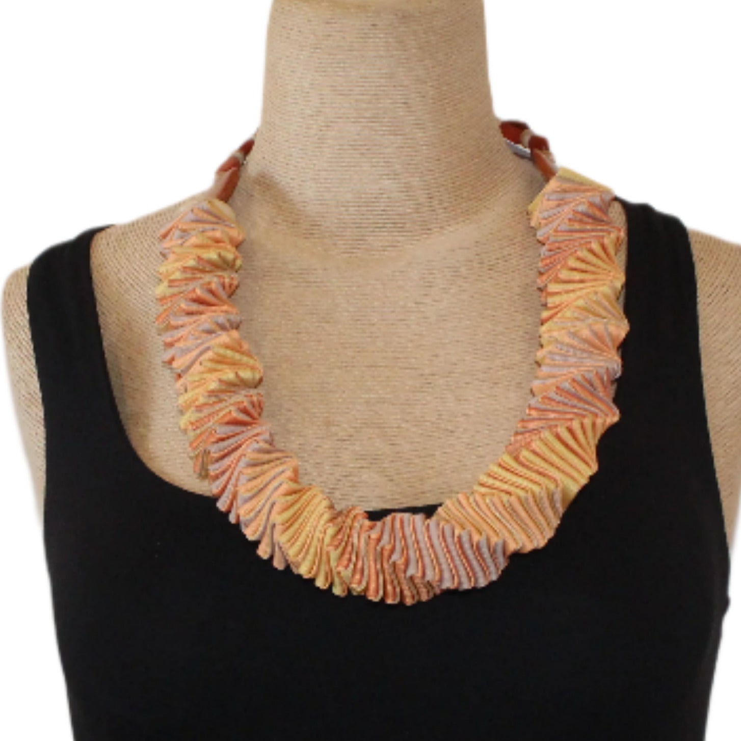 Ellen Sue Gordon Necklace, Copper Citrus Spiral