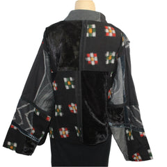 M Square Jacket, Crop, Black/Gray/Multi L/XL
