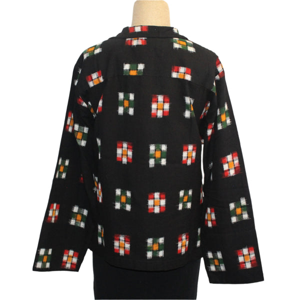 M Square Shirt, Ellen, Black/Multi S & M