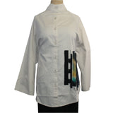 M Square Shirt, Roll Up, Ecru/Multi L & XL