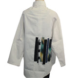 M Square Shirt, Roll Up, Ecru/Multi L & XL