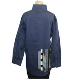 M Square Shirt, Proper, Navy/Multi M & L
