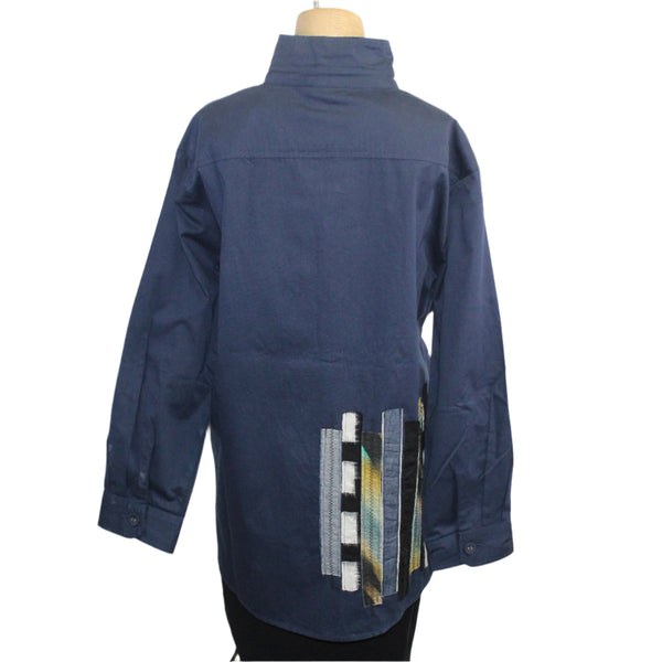 M Square Shirt, Proper, Navy/Multi M & L