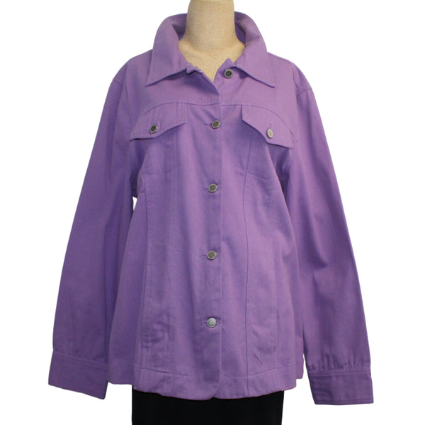 Patty Vizza Jacket, Kachina Dancer, Lavender Denim, L