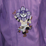 Patty Vizza Jacket, Kachina Dancer, Lavender Denim, L