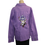 Patty Vizza Jacket, Kachina Dancer, Lavender Denim, L