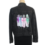 Patty Vizza Jacket, 4 Elders, Distressed Black Denim, S