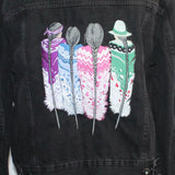 Patty Vizza Jacket, 4 Elders, Distressed Black Denim, S