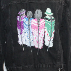Patty Vizza Jacket, 4 Elders, Distressed Black Denim, S