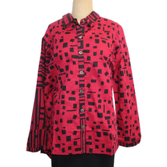 Adverb Shirt, Anywhere, Chip/Fences, Red/Black XS, S, M & L