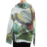 Andrea Geer Crop Top With Scarf, Salmon/Blue/Green/Rust