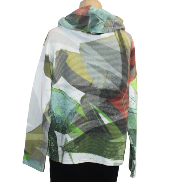 Andrea Geer Crop Top With Scarf, Salmon/Blue/Green/Rust