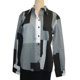 Andrea Geer Shirt, Black/White/Grey L
